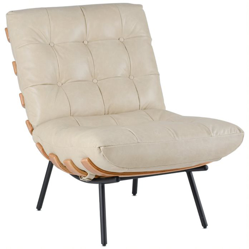 Кресло Philbert Chair beige leather Бежевый в Екатеринбурге | Loft Concept 