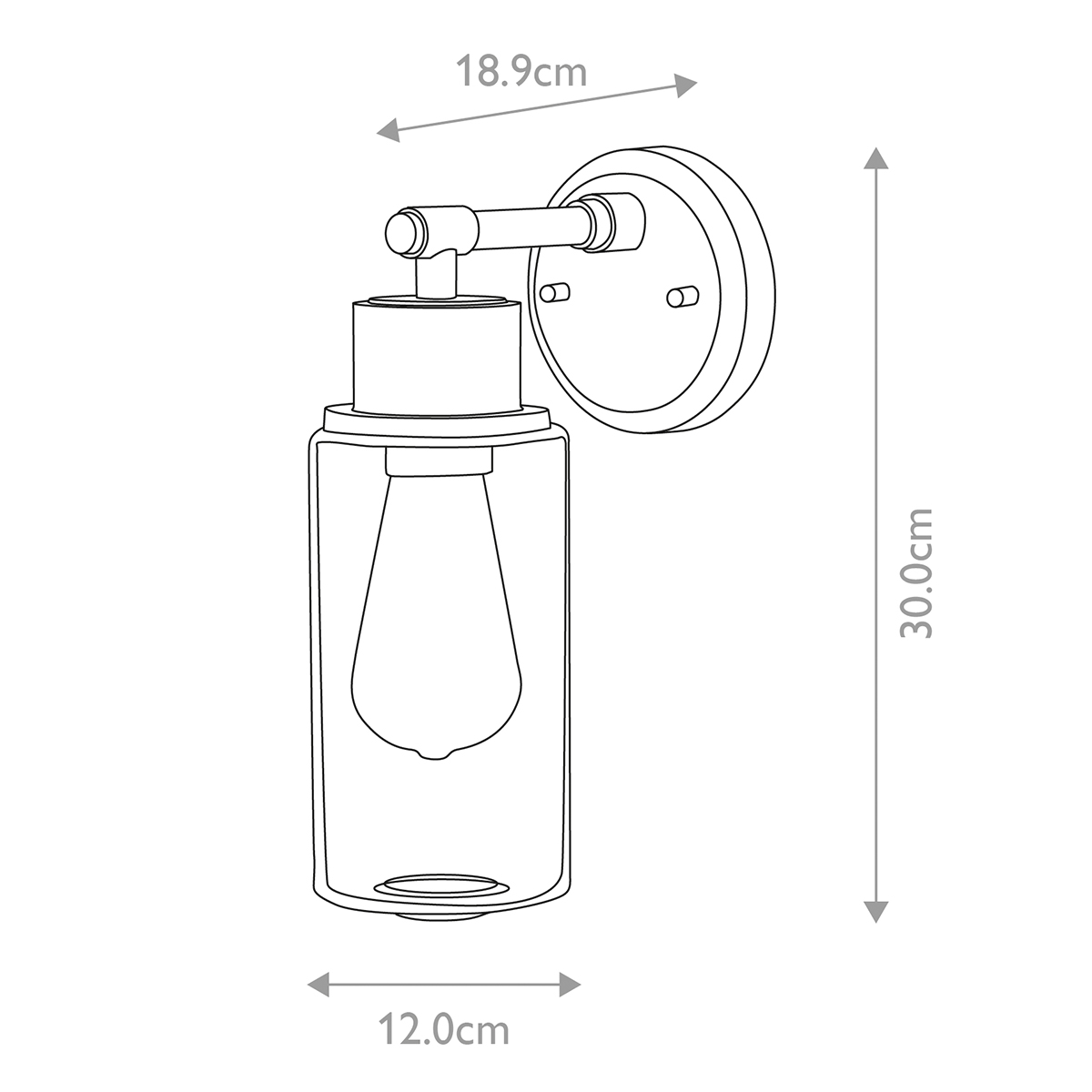 Бра с цилиндрическим прозрачным плафоном из стекла с пузырьками Elstead Lighting в Екатеринбурге
