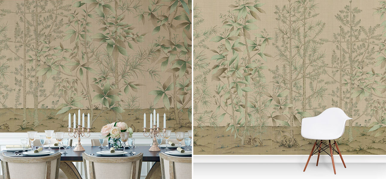 Обои ручная роспись Quiet Forest - фото