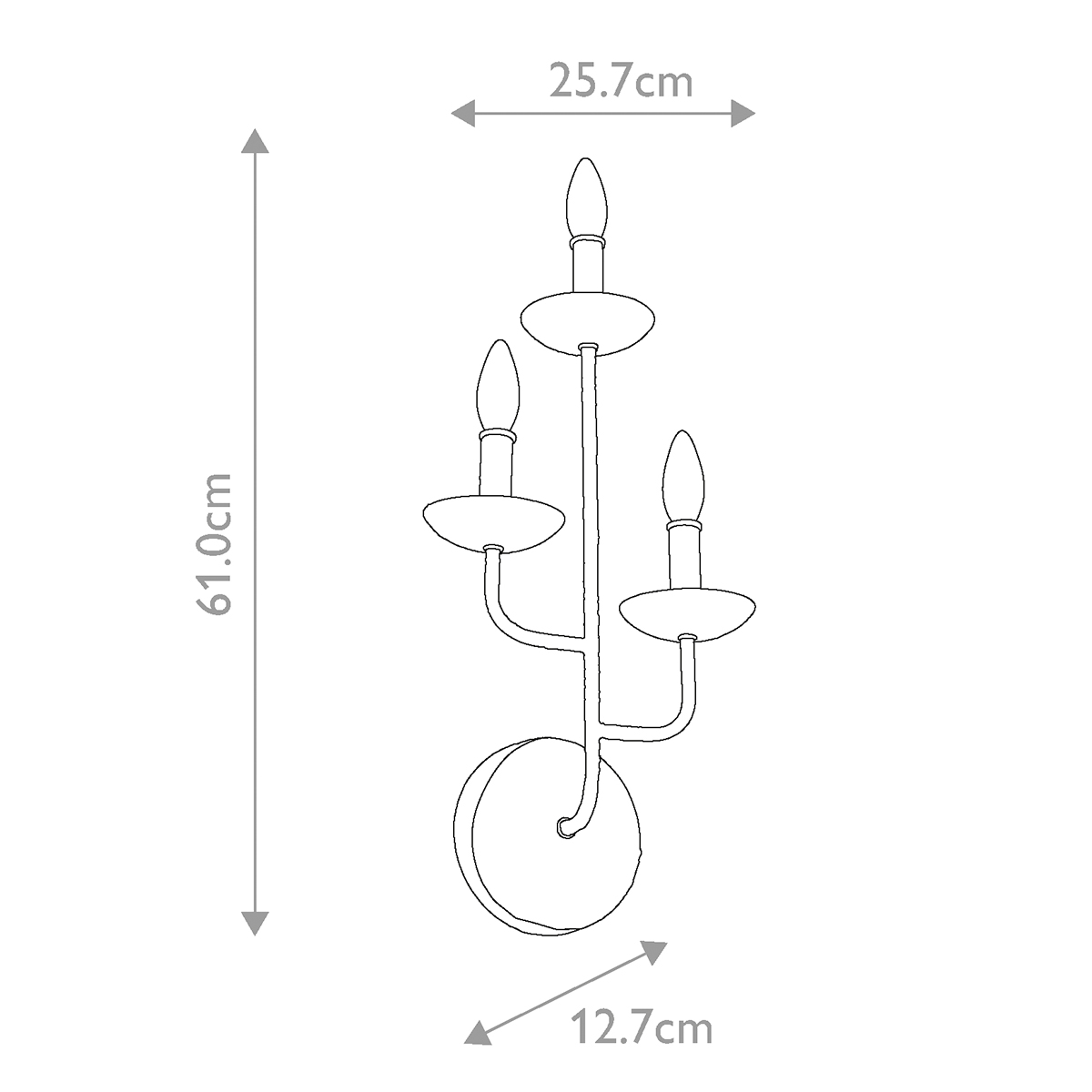 Бра с 3-мя лампами в форме свеч и фактурным покрытием Feiss в Екатеринбурге