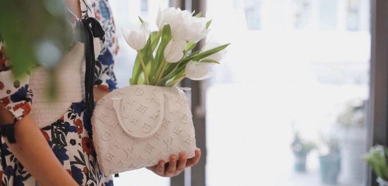 Кашпо в виде сумки Anderrose vase white - фото №1