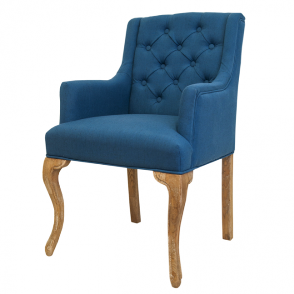 Стул French chairs Provence Amelia Blue ArmChair Голубой пастельный Древесина в Екатеринбурге | Loft Concept 