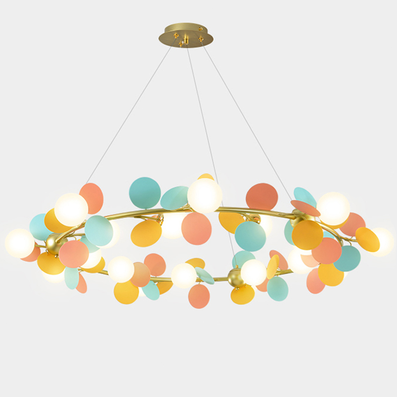 Люстра MATISSE Chandelier circle multicolor Золотой Белый Мульти в Екатеринбурге | Loft Concept 