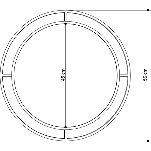 Настенное зеркало круглой формы в черной металлической раме BUBBLE MIRROR BLACK в Екатеринбурге