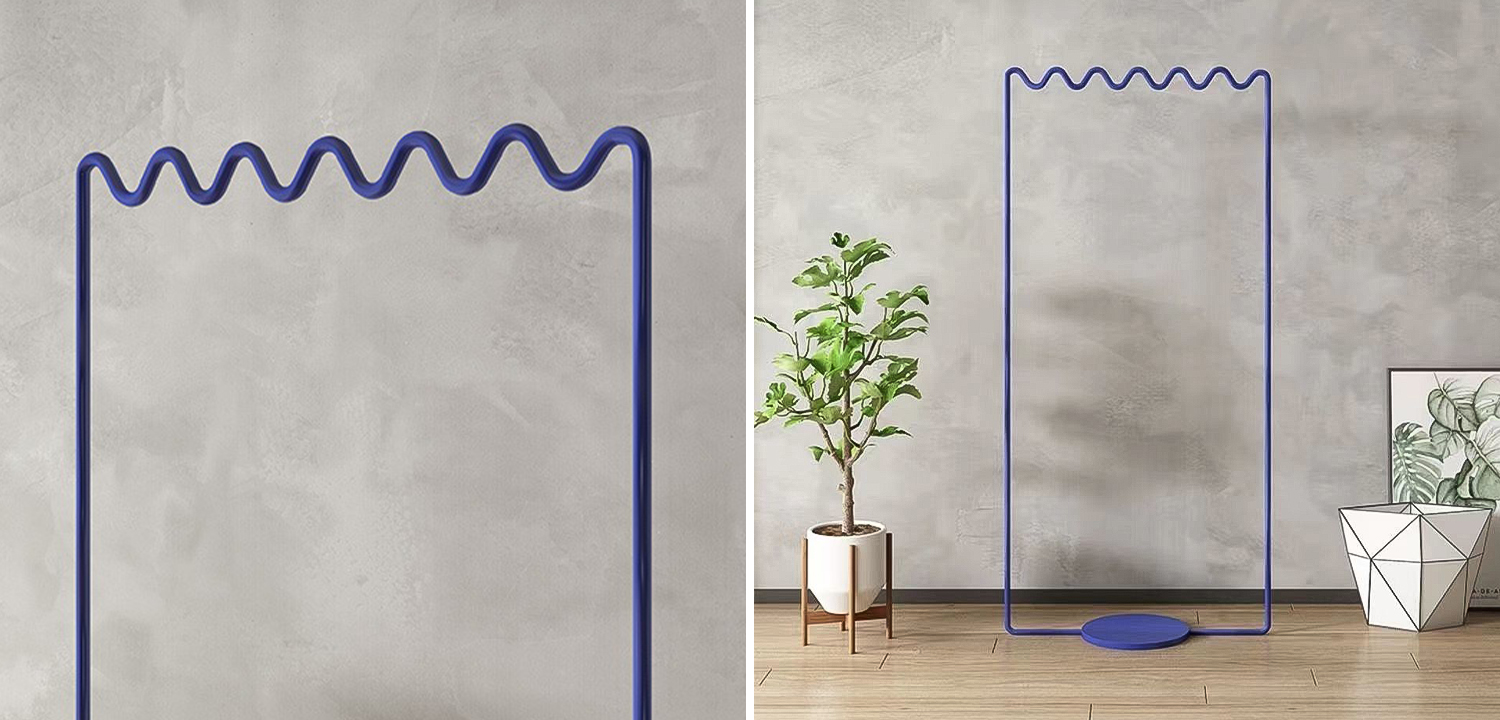 Вешалка Wave-shaped Hanger Rack Blue M - фото