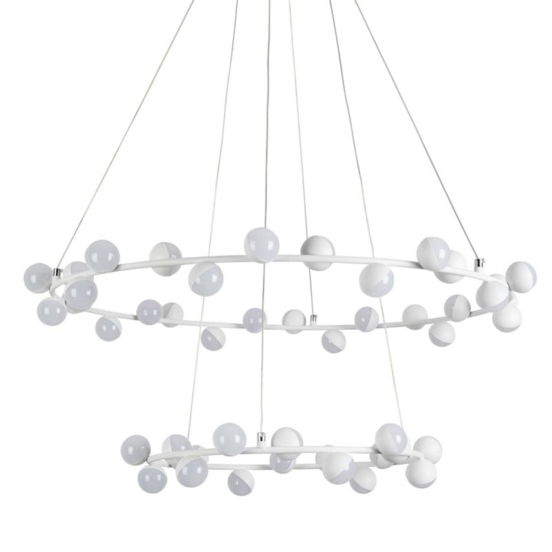 Люстра Vilelme Chandelier white double Белый в Екатеринбурге | Loft Concept 