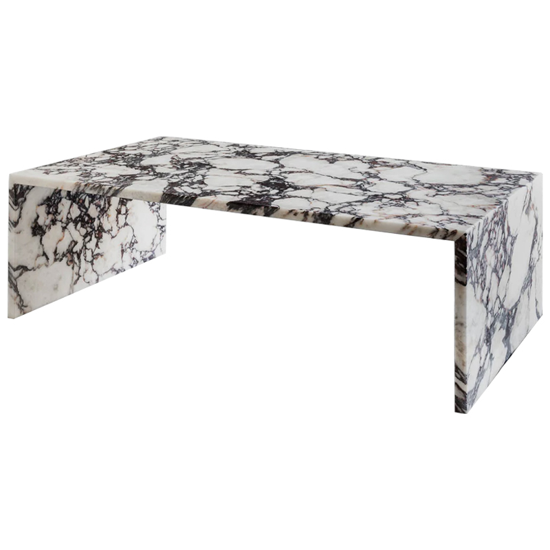 Кофейный стол Patricio Marble Coffee Table Белый Коричневый Молочный в Екатеринбурге | Loft Concept 