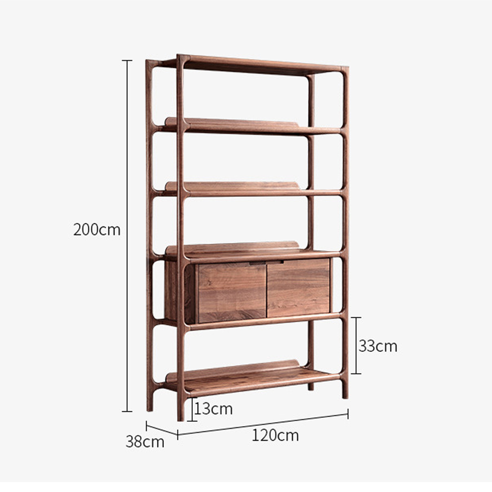 Стеллаж в гостиную для книг Moon Walnut Furniture в Екатеринбурге