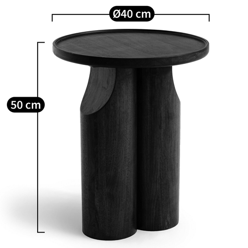 Круглый приставной стол из массива ореха Balu Wooden Side Table в Екатеринбурге