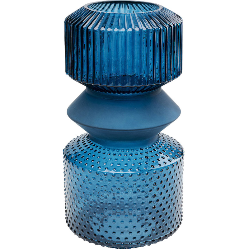 Ваза Geometric Blue Glass Vase 36 Синий в Екатеринбурге | Loft Concept 