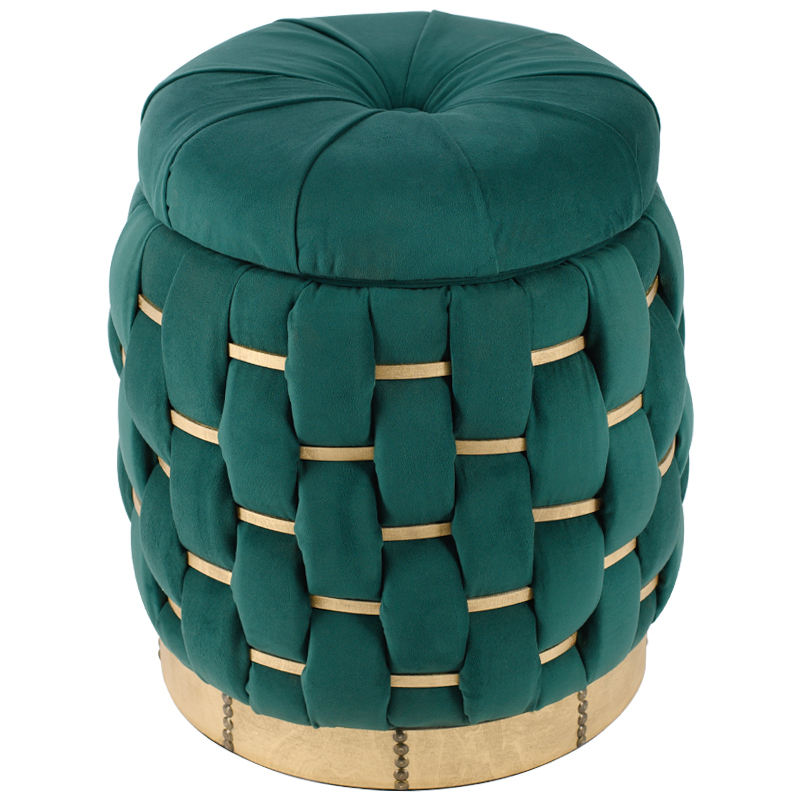 Пуф Verde Green Pouf Зеленый Золотой в Екатеринбурге | Loft Concept 