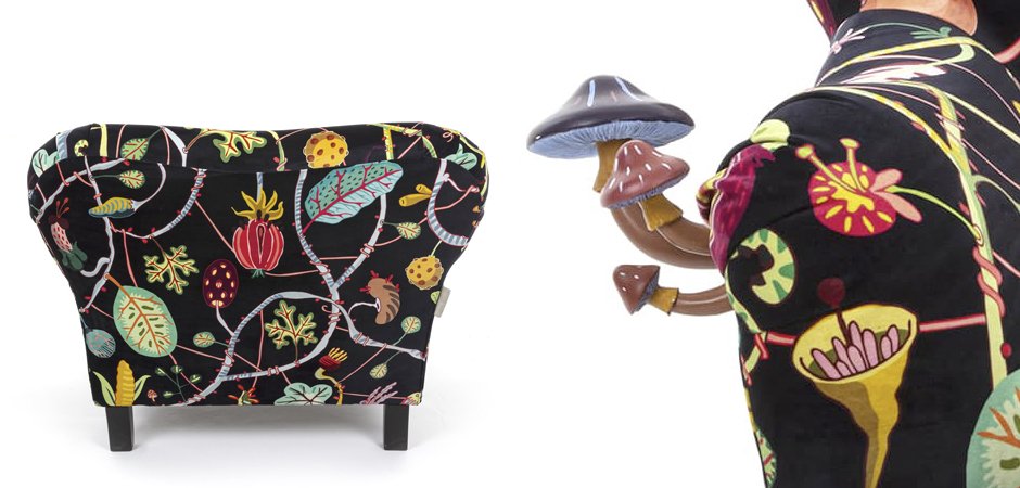 Кресло Seletti Armchair Botanical diva black - фото №1