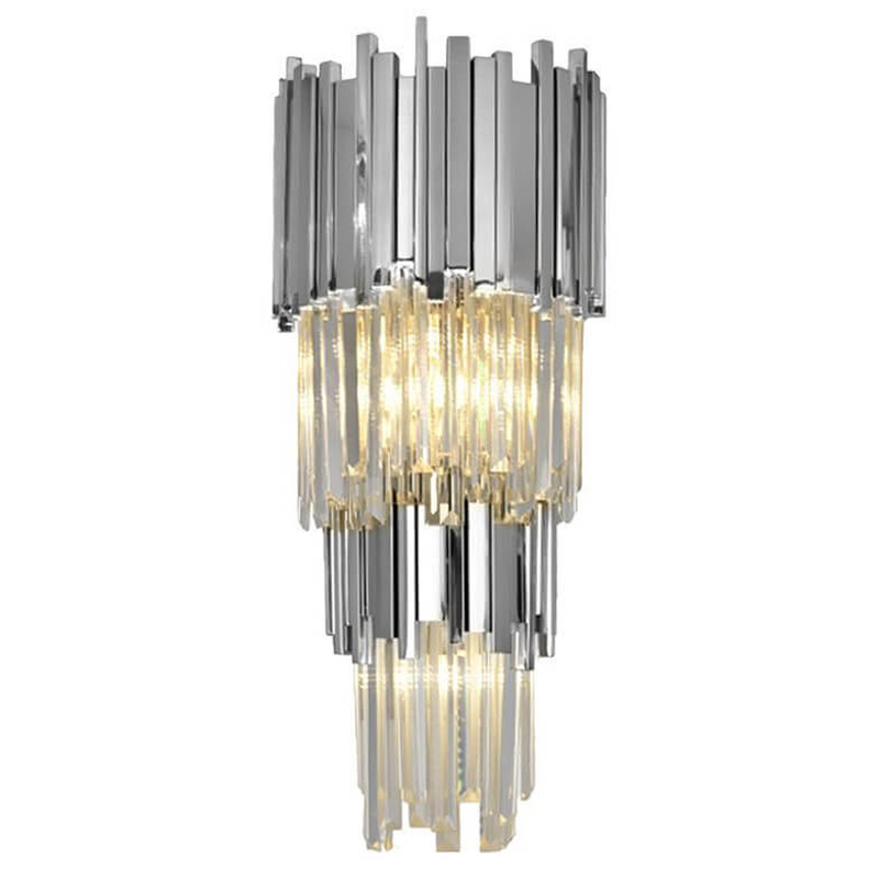 Бра Luxxu Modern Cascade Wall Lamp Silver 58 Серебряный Прозрачное Стекло в Екатеринбурге | Loft Concept 