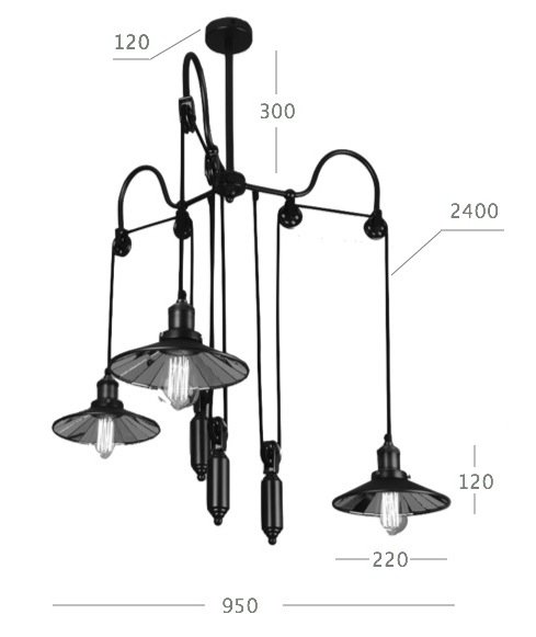 Люстра Loft Cone Pendant Reflector Balance 3 в Екатеринбурге