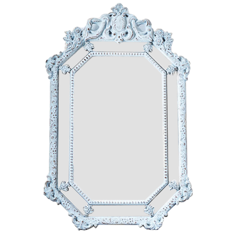 Зеркало Keppel Mirror Pastel Blue Винтажный голубой Античное зеркальное стекло в Екатеринбурге | Loft Concept 