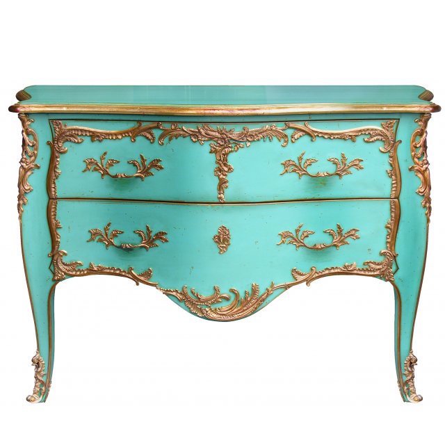 Комод L.XV CHEST OF DRAWERS IN THE STYLE OF B.V.R Turquoise Бронза Бирюзовый в Екатеринбурге | Loft Concept 