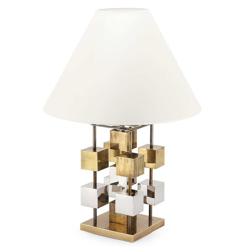 Настольная лампа TABLE LAMP DOB GLAM Белый Латунь Хром в Екатеринбурге | Loft Concept 