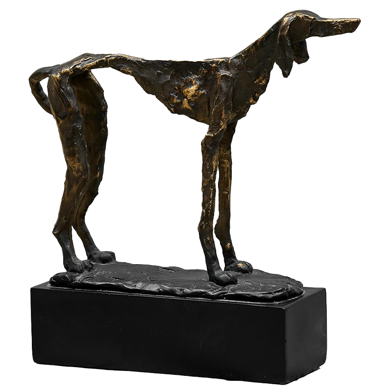 Статуэтка собака Giacometti Dog Statue Черный Золотой в Екатеринбурге | Loft Concept 