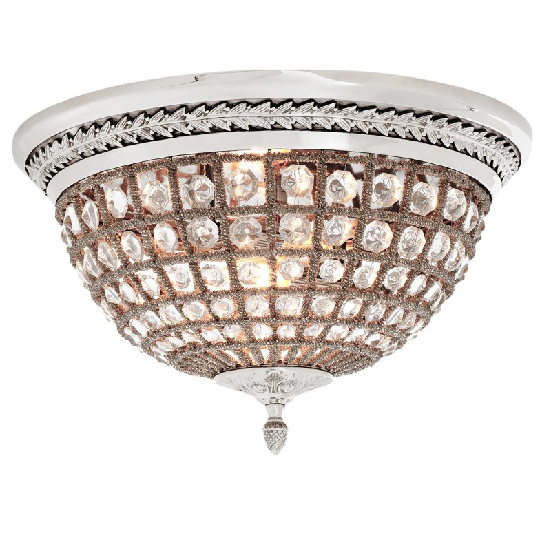 Потолочный светильник Ceiling Lamp Kasbah Nickel Никель Прозрачное Стекло в Екатеринбурге | Loft Concept 