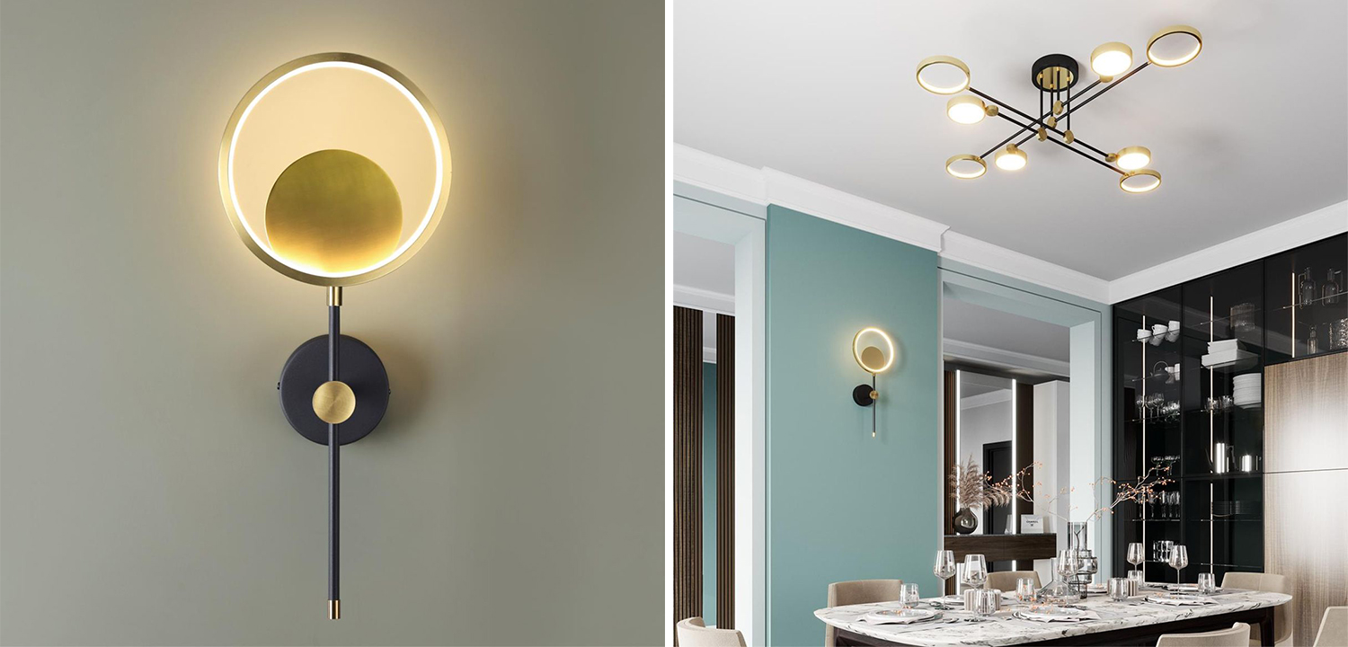 Бра Bendik Gold Ring Wall lamp B - фото