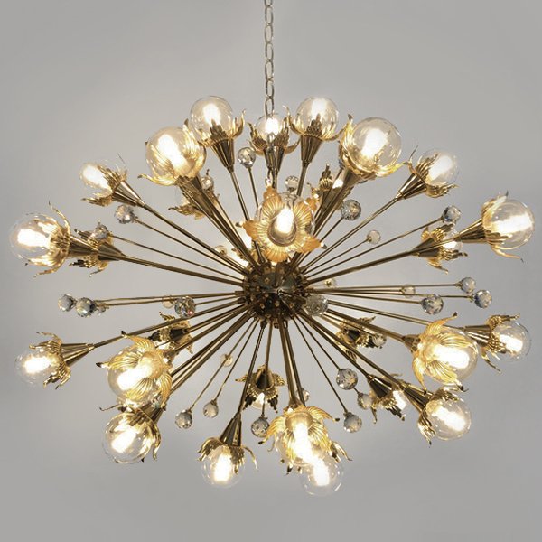 Люстра Jonathan Adler GIANT SPUTNIK CHANDELIER Латунь в Екатеринбурге | Loft Concept 