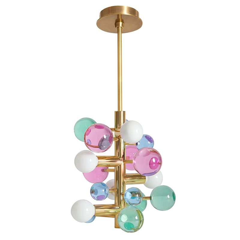 Светильник Jonathan Adler GLOBO FIVE-LIGHT CHANDELIER Multi Золотой Мульти в Екатеринбурге | Loft Concept 