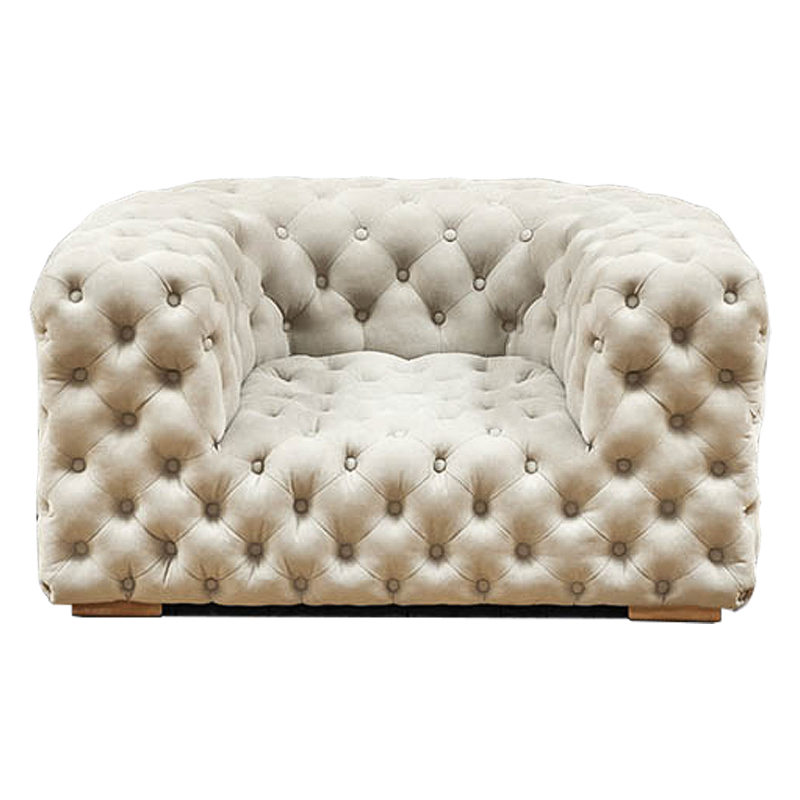 Кресло Soho Tufted Milk Armchair Молочный в Екатеринбурге | Loft Concept 