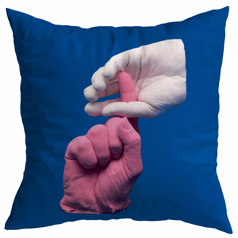 Декоративная подушка Seletti Cushion Hands Синий в Екатеринбурге | Loft Concept 