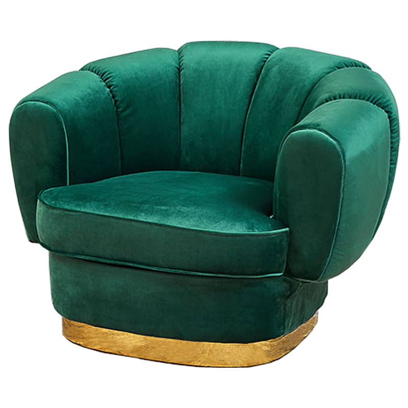 Кресло Emerald Softness Armchair Изумрудный Глянцевое золото в Екатеринбурге | Loft Concept 