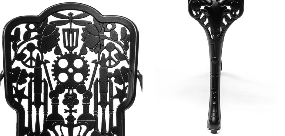 Стул Seletti Industry Collection ALUMINIUM ARMCHAIR – BLACK - фото №2