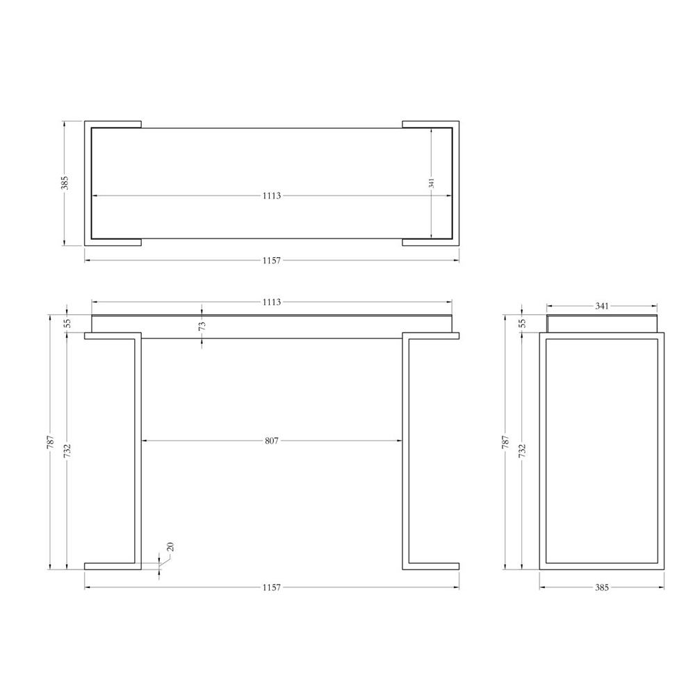 Консоль зеркальная Mirror Chrome Console в Екатеринбурге