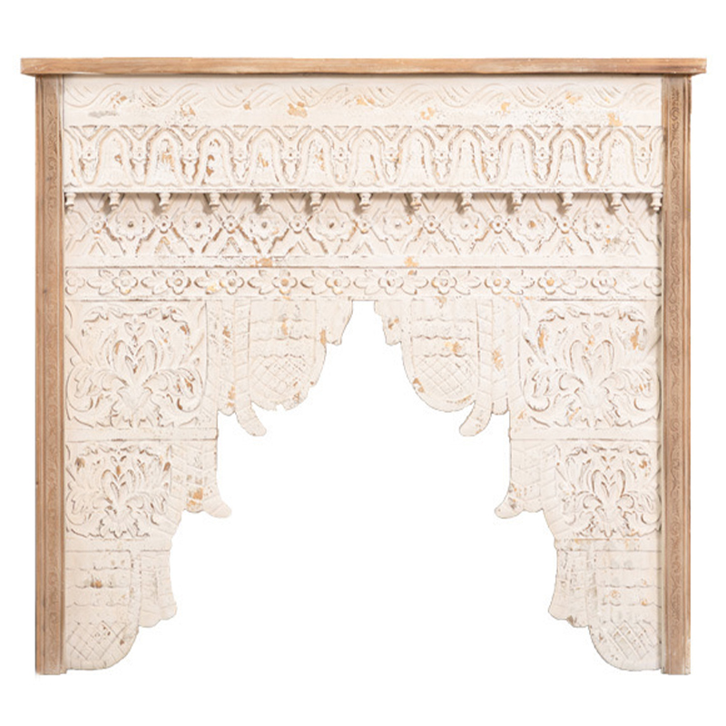 Консоль Indian Antique White Furniture Shakti Console Бежевый Древесина в Екатеринбурге | Loft Concept 