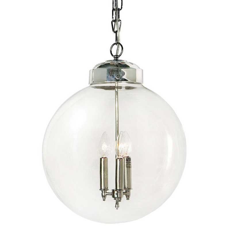 Подвесной светильник Conor Globe Hanging lamp Silver Серебряный Прозрачный (Transparent) в Екатеринбурге | Loft Concept 