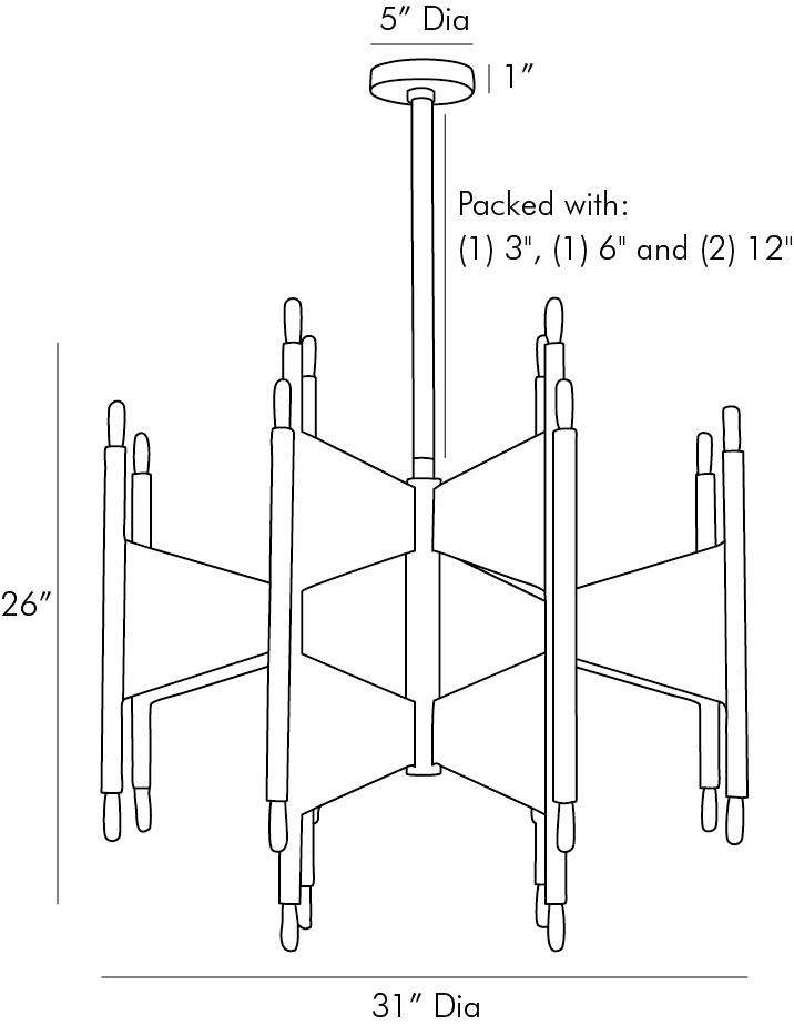 Люстра Arteriors DESKINS CHANDELIER в Екатеринбурге