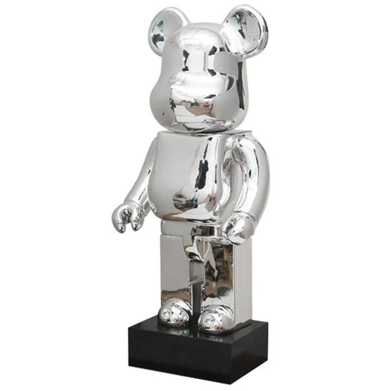 Статуэтка Bearbrick Silver on stand Серебряный в Екатеринбурге | Loft Concept 