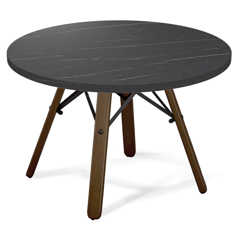 Стол журнальный c круглой столешницей на четырех коричневых ножках Charm Coffee Table Коричневый Черный Стол журнальный c круглой столешницей на четырех коричневых ножках Charm Coffee Table Коричневый Черный в Екатеринбурге | Loft Concept