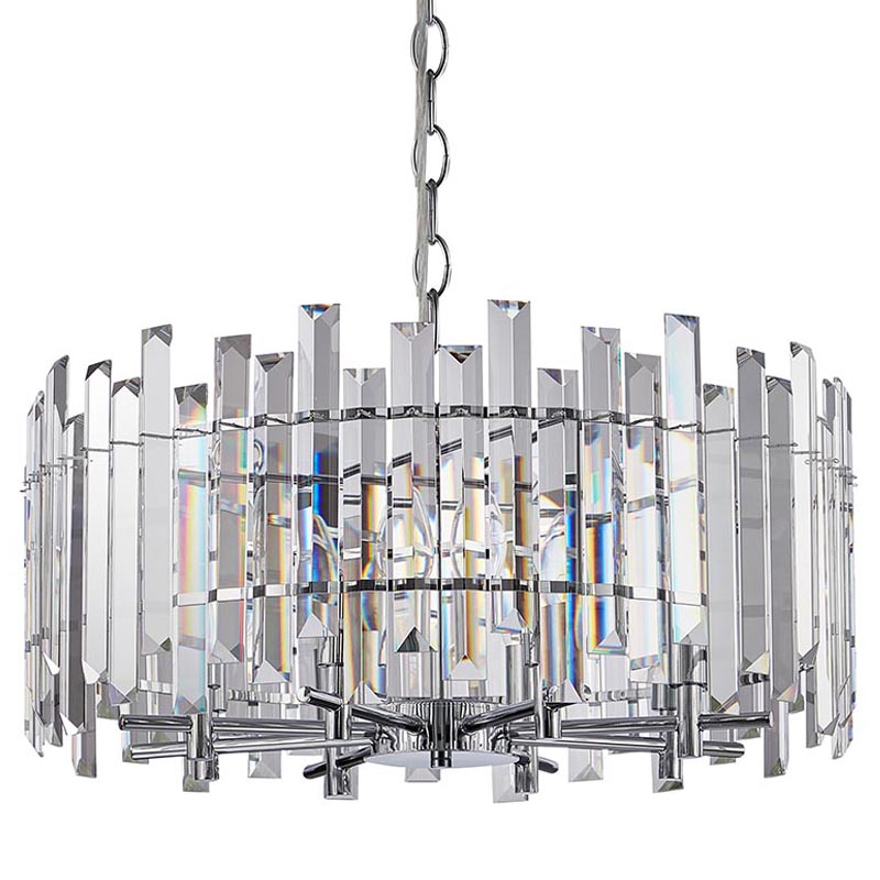 Люстра Langley Chandelier chrome 60 Хром Прозрачный в Екатеринбурге | Loft Concept 