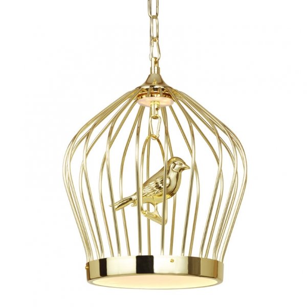 Люстра Birdcage Chandelier Gold Глянцевое золото в Екатеринбурге | Loft Concept 