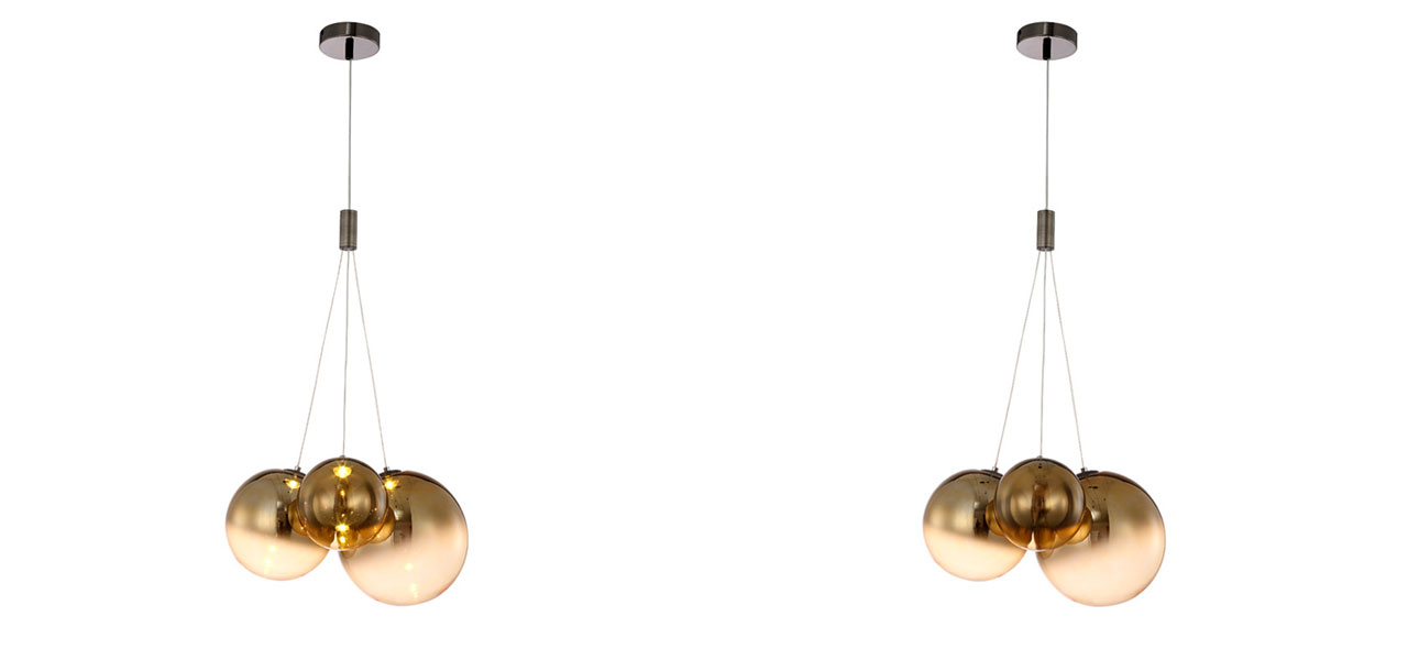 Светильник подвесной Golden balls lamp - фото