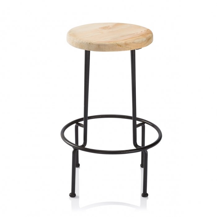 Барный стул Industrial Iron Linden Bar Stool Древесина Черный в Екатеринбурге | Loft Concept 