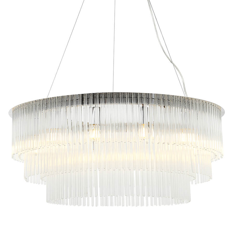 Люстра Harrison Chandelier chrome 12 lamp Хром Прозрачный в Екатеринбурге | Loft Concept 