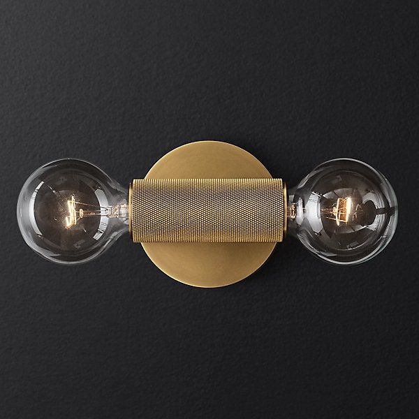 Бра RH Utilitaire Inline Sconce Brass Латунь в Екатеринбурге | Loft Concept 