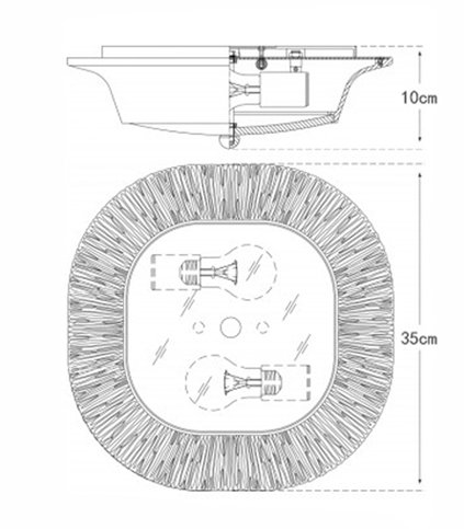 Потолочный светильник Utopia Round Sconce Gold в Екатеринбурге