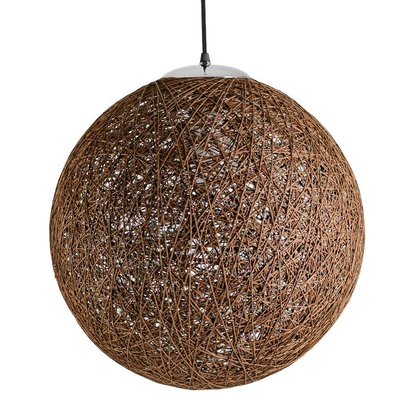 Подвесной светильник Moooi Thread Papier Mache Lamp brown Коричневый в Екатеринбурге | Loft Concept 