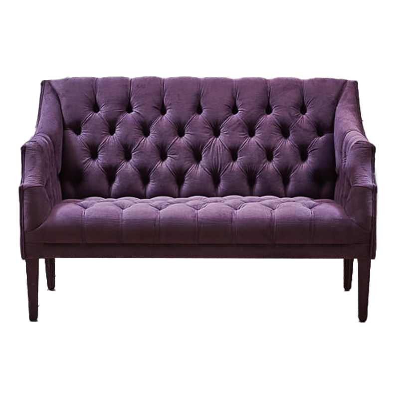 Диван Morton Capitone Sofa лиловый лен Коричневый Лиловый в Екатеринбурге | Loft Concept 