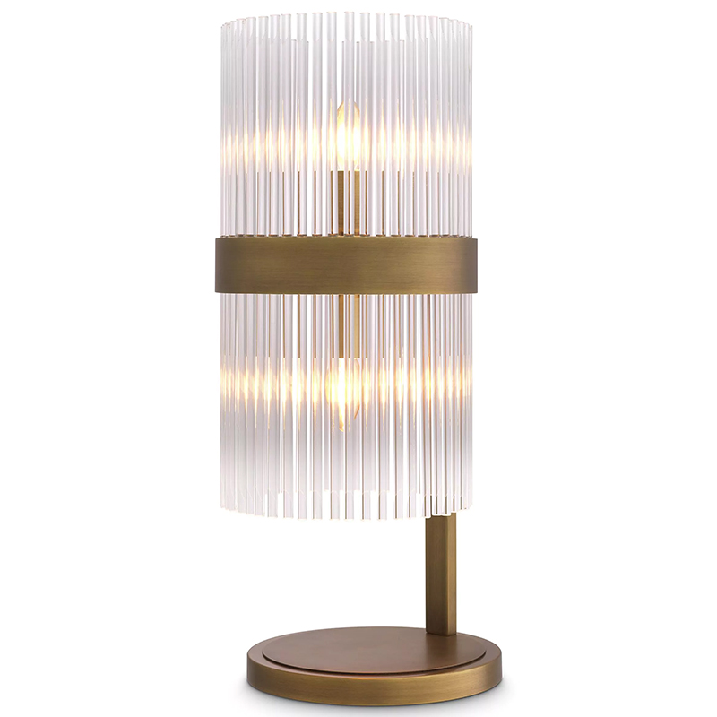 Настольная лампа Eichholtz Table Lamp Carnero Прозрачное Стекло Латунь в Екатеринбурге | Loft Concept 