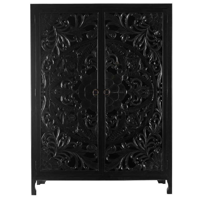 Шкаф Beauden Lace Cabinet Black Черный в Екатеринбурге | Loft Concept 