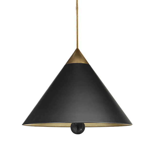 Подвесной светильник Cleo Pendant Brass & Black Черный Латунь в Екатеринбурге | Loft Concept 