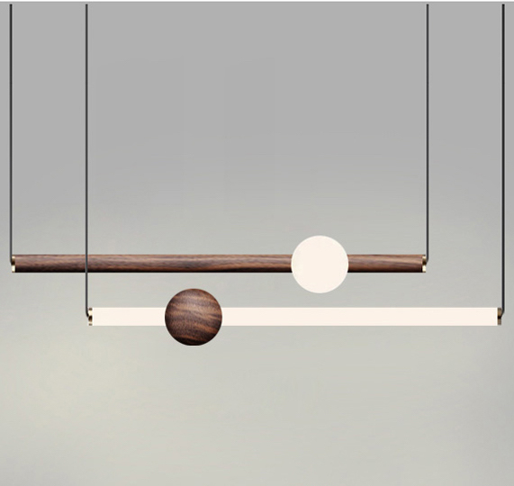 Люстра ORION GLOBE LIGHT wood Коричневый Белый в Екатеринбурге | Loft Concept 