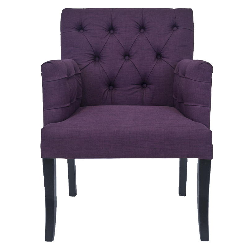 Кресло Addison Chic Armchair purple flax Фиолетовый Черный в Екатеринбурге | Loft Concept 